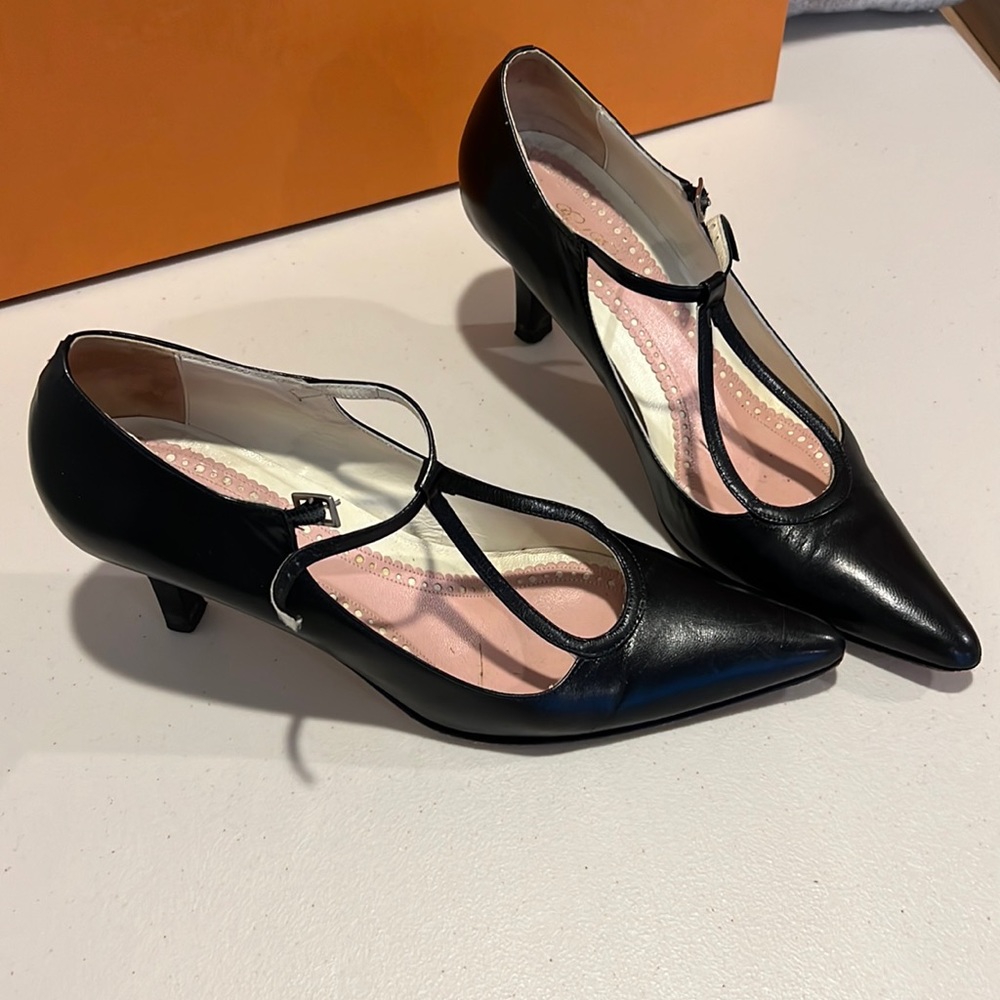 Brooks brother black leather shoe